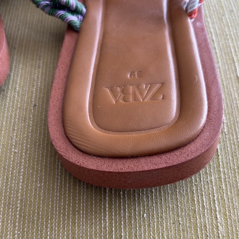 Zara Multicolor Braided Sandals - Picture 5 of 7